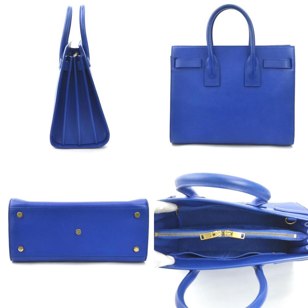 Saint Laurent Blue Bag Gold Jour Leather Shoulder de Sac